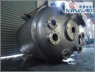 純鈦反應(yīng)釜3000L 制造好驗(yàn)收結(jié)束！